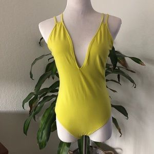 Lime green neon bodysuit